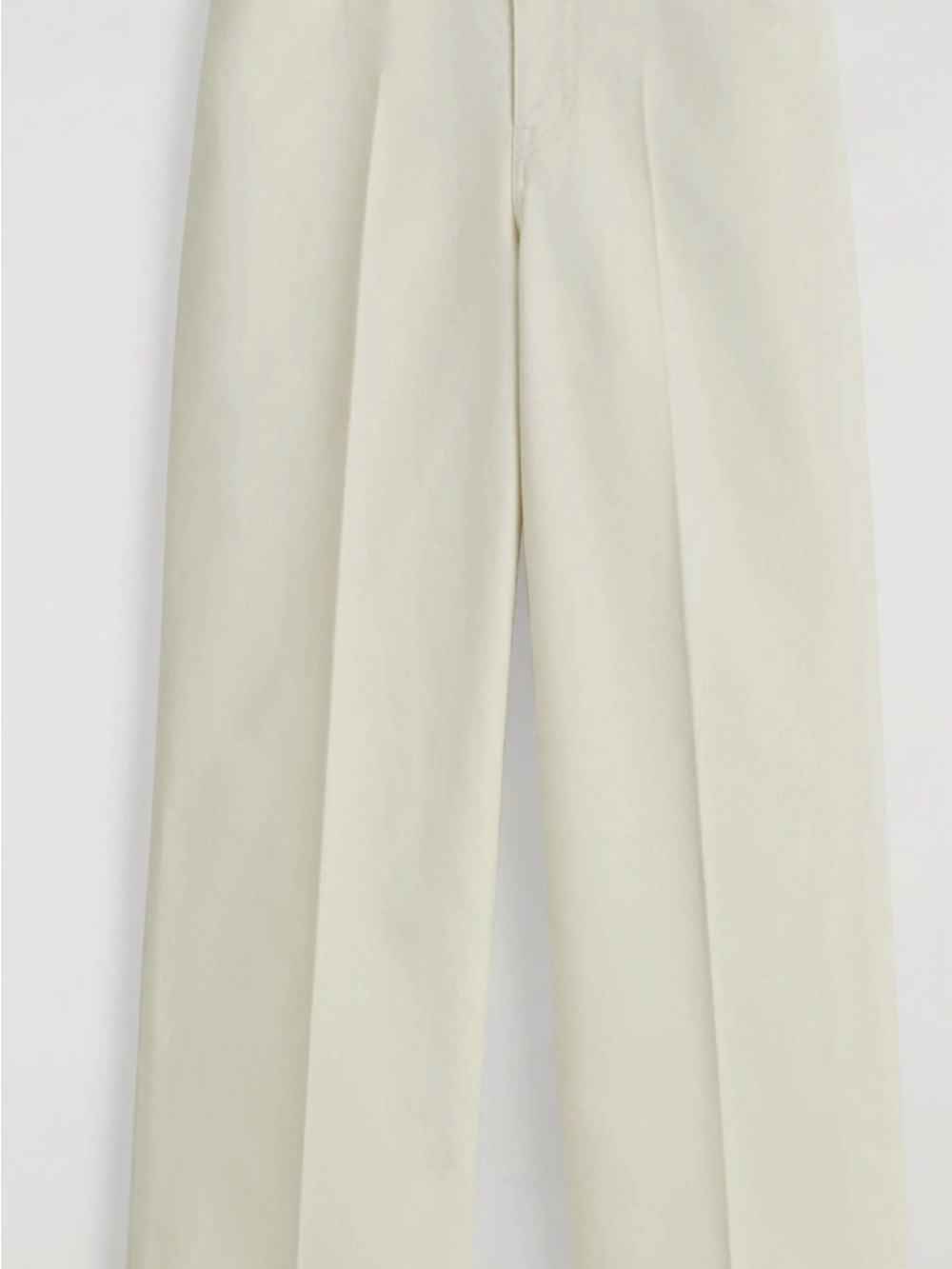 COS Cotton canvas Straight-Leg Women's pants chalk